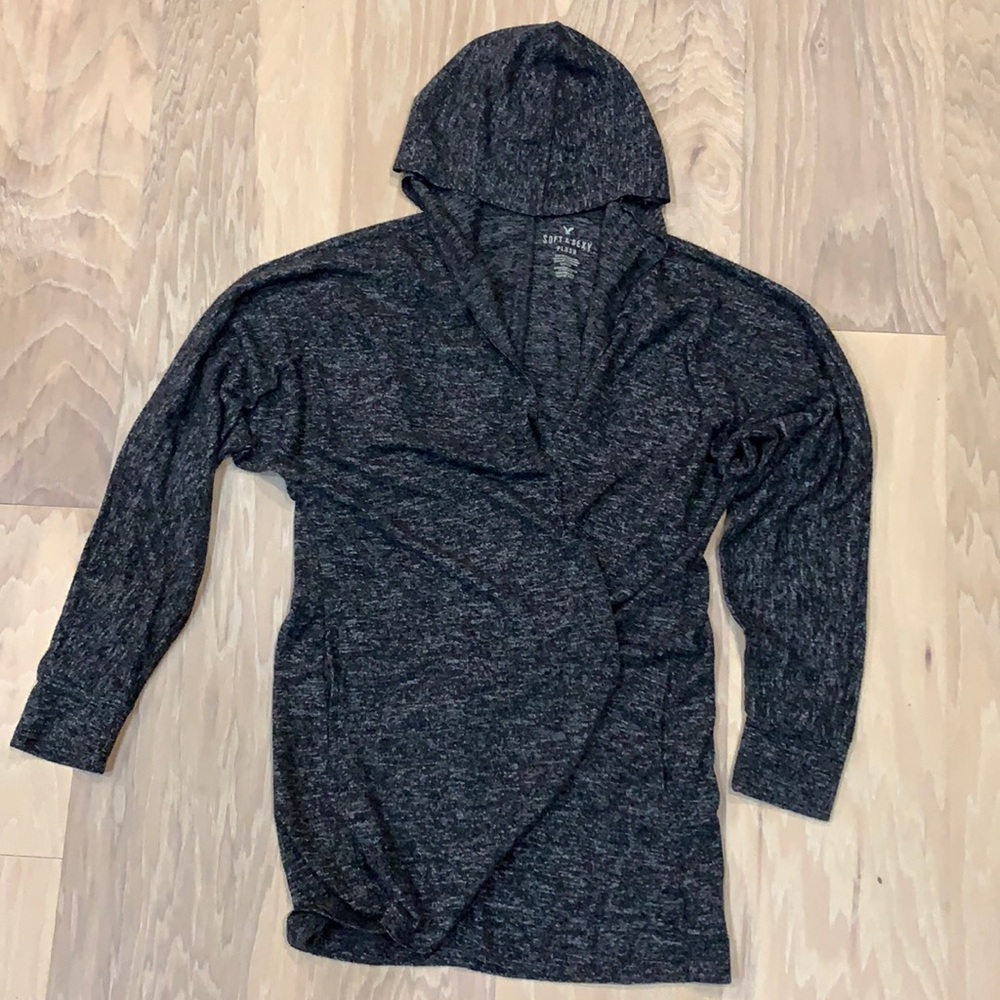 American Eagle Soft & Sexy Plush cardigan with hood - Size small